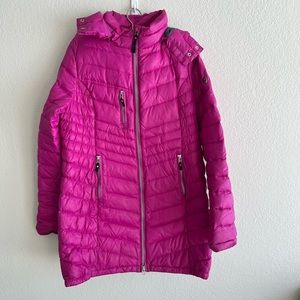 Neve Fuchsia Long Puffy Coat